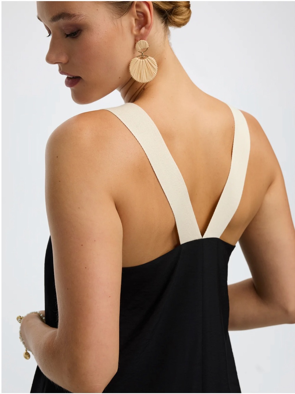 Reitmans Black Slip Maxi Dress with Ruffled Hem - Picture 4 of 11